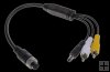 Adapt�r 4pin samice / RCA audio/video samec / Power DC