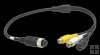 Adapt�r 4pin samice / Cinch audio-video-power samice